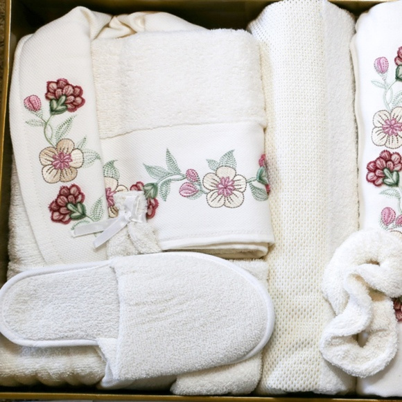 Turkish Robe Sets, Family Set, White, 6 Pieces - Picture 4 of 7